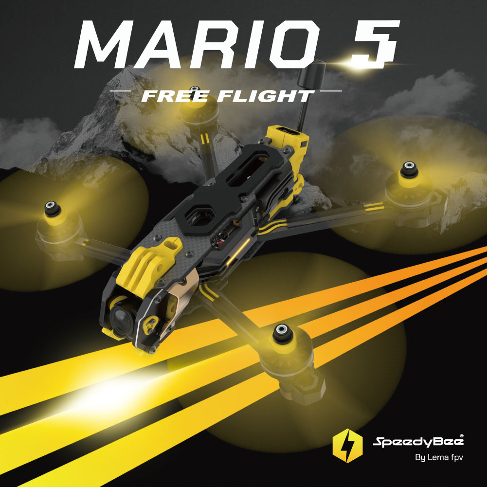 SpeedyBee Mario 5 Frame 5 inch - Foxeer Reaper Extreme 2.5W Vtx recension och pris