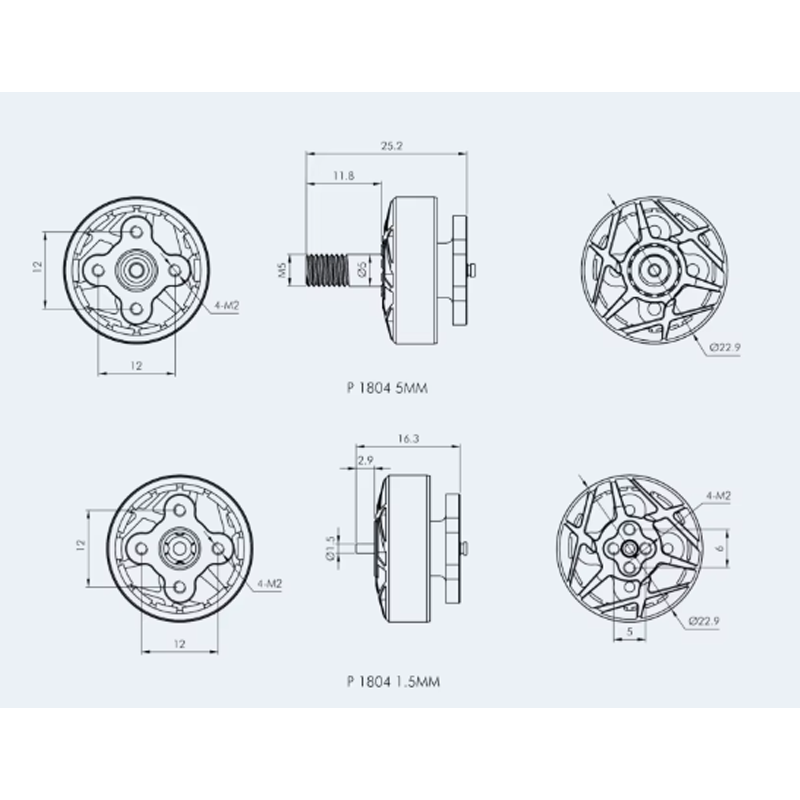 T-MOTOR P1804 2400KV 3400KV 4S - Foxeer Reaper Extreme 2.5W Vtx recension och pris